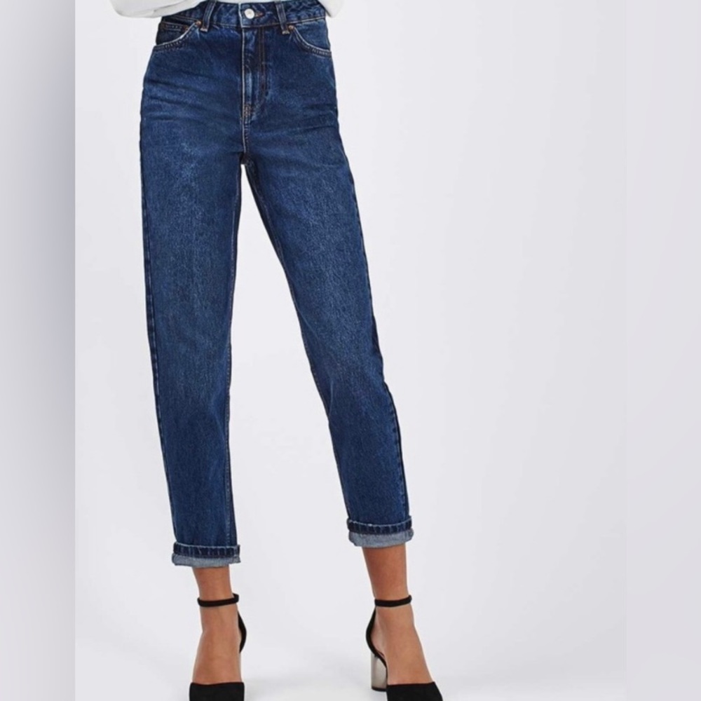 Woman’s TopShop high waisted moto jeans